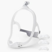 Upgrade Nasal Mask Frame with Headgear, Nasal Frame Assembly Compatible with DreamWear, Silicone Soft Perfect Seal Nasal Mask with Frame, Tube, 3 Sizes of Nasal Pillows and Absorbent Cloth