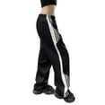 thumbnail image 4 of Women's Cargo Sweatpants Athletic Side Horizontal Stripes Elastic Waist Loose Trousers Sport Dancing Pants Streetwear, 4 of 6