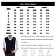thumbnail image 3 of Huankd Men's Solid Sweater Vest Sleeveless Knit V Neck Spring Winter Casual Pullover Top Wine L, 3 of 8