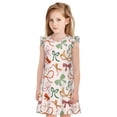 thumbnail image 1 of Fotbe Colorful Bow Knots Vestido de Dormir para Niñas de 3 a 10 Años, Mangas Cortas, Estilo Princesa, Pijama Camisón con Mangas Voladas-XX-Large, 1 of 6