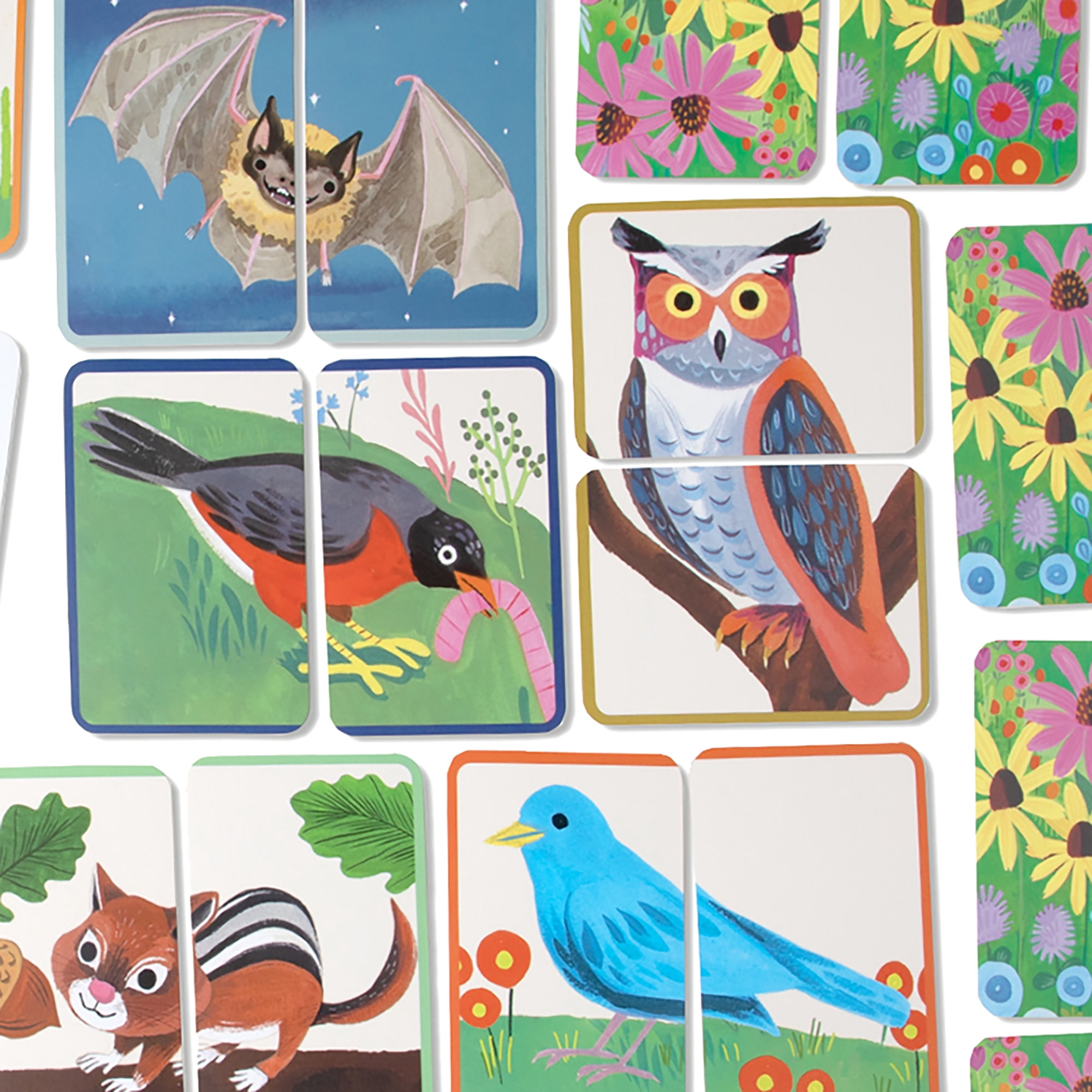 eeBoo Meadow Memory Match & Make Game, Ages 4+ For 1-4 Players - Sharpens Visual Acuity, Concentration, And Memory Skills, 48 Cards, 24 Pairs