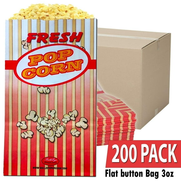 200 Sacs à Popcorn BullsEye Popcorn Format 3oz