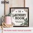thumbnail image 6 of 2D Flat - 1pc Vintage The Laundry Room Where Socks Go to Disappear Frame Wooden Sign - Rustic Wall Decor for Laundry Room, Bathroom, Kitchen, Bedroom, Entryway - 8x8 Inch, Laundry Room Accessories, 6 of 9