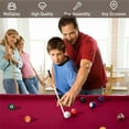 thumbnail image 5 of RayChee 48in Portable Pool Table,  Folding Billiard Game Tables for Kids and Adults with Locking Legs, Adjustable Feet, Balls, Cues, Triangle, Chalk, Brush for Family Game Room (Red)), 5 of 7
