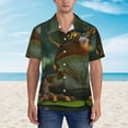 thumbnail image 4 of Daiia Intellectual Frog Pond Hawaiian Shirt for Men Gentle Cotton Regular Short Sleeve Casual-Large, 4 of 9