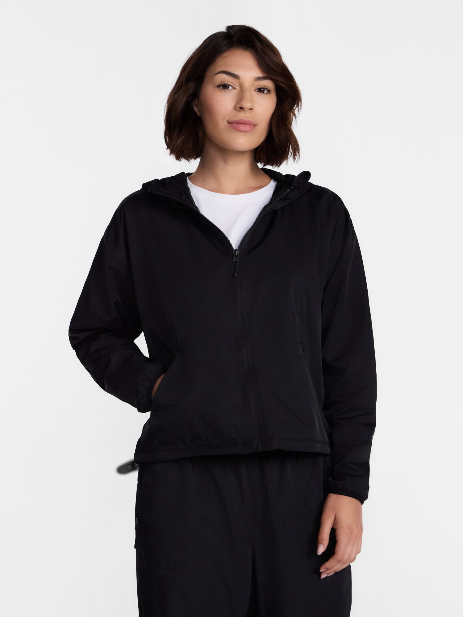 Avia Women's Iridescent Zip Front Jacket with Hood, Sizes XS-XXXL