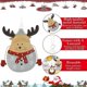 thumbnail image 3 of Christmas pendants Christmas decoration Metal Christmas tree pendants 6 pieces Santa Claus, snowman and moose designs Christmas pendants Christmas tre, 3 of 5