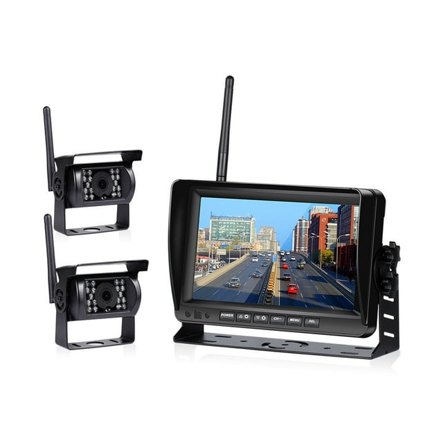 7 Inch Wireless Car Monitor Truck Screen IR Night Vision Reverse Backup Wifi Camera Parking System Display For Car ,Clear Night Vision