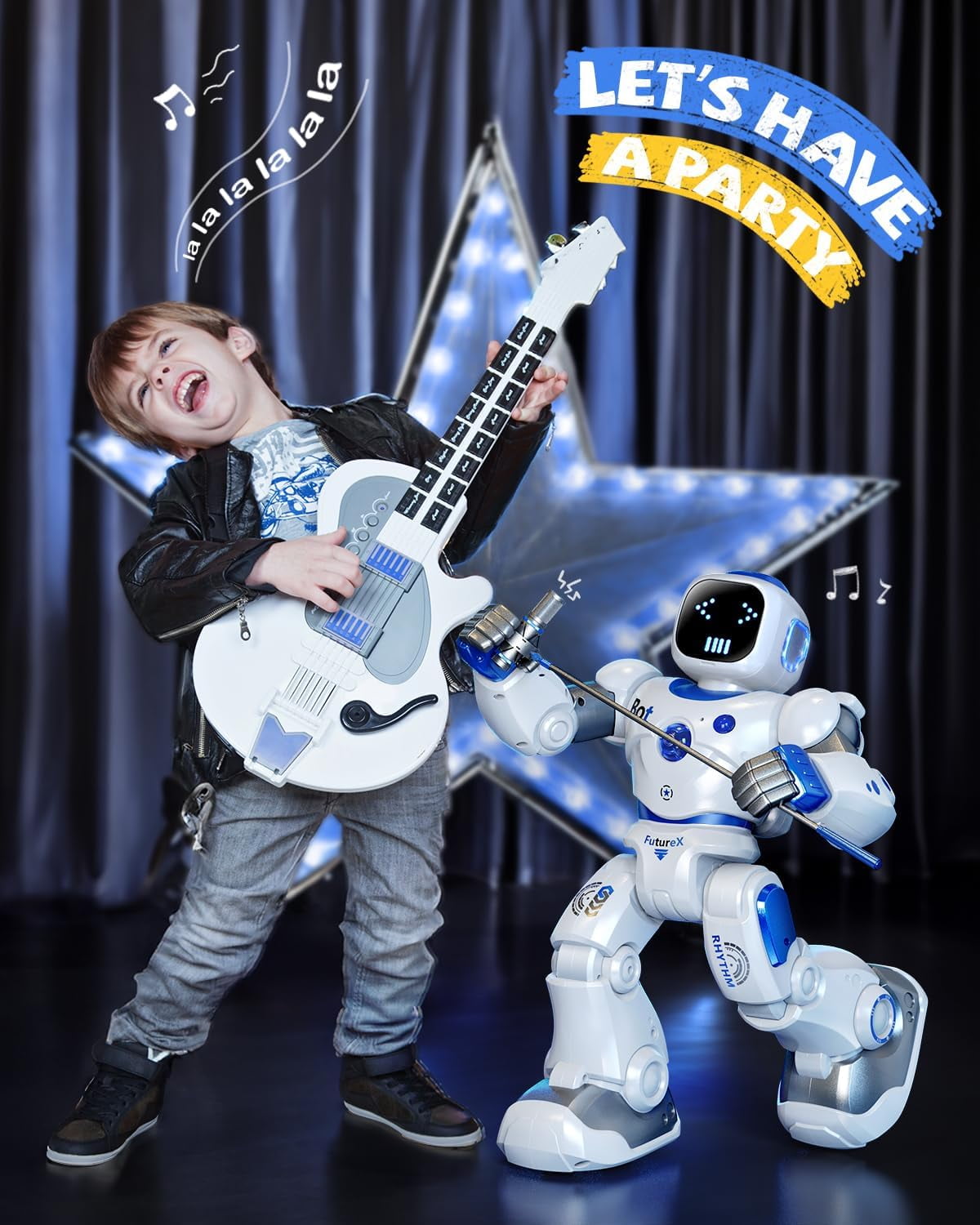 Ruko 1088 Smart Robots for Kids, Large Programmable Interactive RC Robot with Voice Control, APP Control, Present for 4-9 Years Old Kids Boys and Girls, Blue