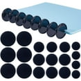 thumbnail image 1 of 48 discos de encuadernación de libros de 4 tamaños, de 0,94 a 2 pulgadas, de plástico negro, redondos y transparentes, discos de expansión con hebilla y anillas flexibles para hojas sueltas., 1 of 9