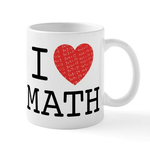 CafePress - I Heart Math - 11 oz Ceramic Mug - Novelty Coffee Tea Cup