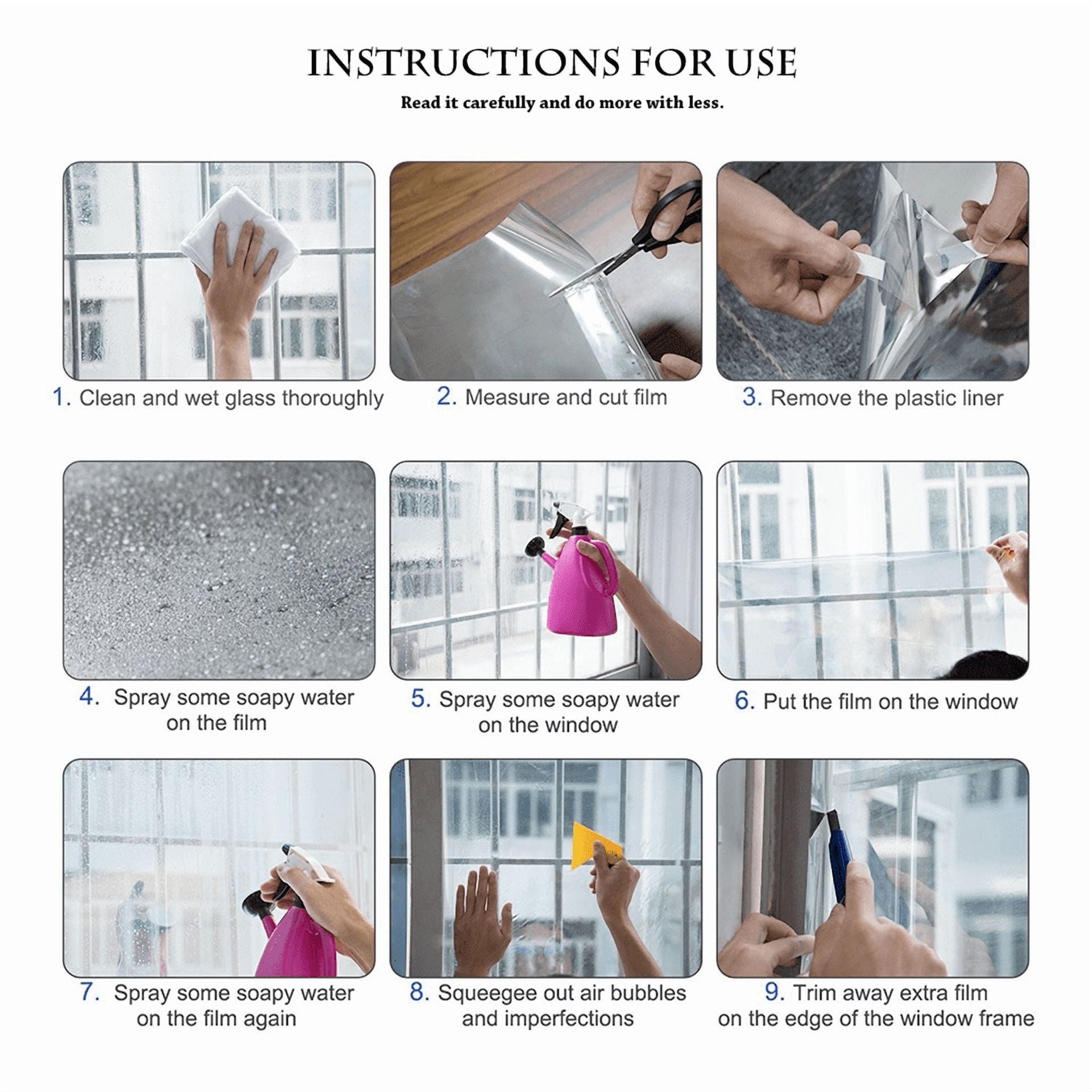 20"×197" Blue One-Way Mirror Thermal Insulation Window Film for Home Use, Reflects UV Rays, Protects Privacy