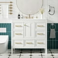 thumbnail image 3 of Harper & Bright Designs 36" Bathroom Vanity Sink Combo, Bathroom Storage Cabinet with Drawers, Single Sink Bathroom Vanity with Soft Closing Doors, White, 3 of 14