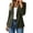 Army Green, variant on Suede Collared Blazer for Women Single Button Large Patch Pockets Loose Long Sleeve Casual Suit Jacket Outerwear with Shoulder Pads