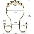 thumbnail image 3 of 12 Pack Gold Rust Resistant Stainless Steel Shower Curtain Hooks., 3 of 5
