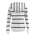 thumbnail image 5 of ClodeEU Women Sexy Pocket Crop Workout Long Sleeve Turtleneck Hooded Casual Blouse Tops White 4(S), 5 of 5