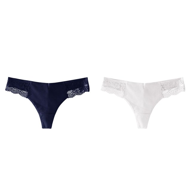 (Lot de 2) Rinsvye Culottes Femmes Sport Coton Culottes Bikini String Respirant Culottes Coton Strings pour Femmes Pack Taille 9 Femmes Bikini Dentelle Variété pour Femmes Grandes Culottes