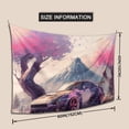 thumbnail image 6 of ZICANCN Funny Tapestry for Bedroom Aesthetic,Cherry Blossoms Racing Car Pattern Wall Tapestry for Living Room 60x40 Inches, 6 of 8