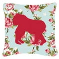 thumbnail image 2 of Carolines Treasures Gorilla Shabby Chic Blue Roses Square Decorative Outdoor Pillow, 2 of 2