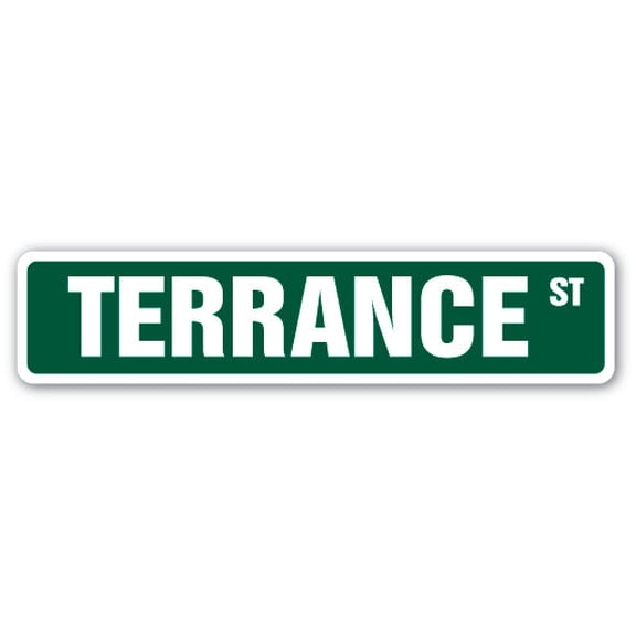 TERRANCE Street Sign Childrens Name Room Sign | Indoor/Outdoor |  36" Wide