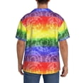 thumbnail image 3 of Disketp Colorful Tie Dye Men's Hawaiian, Shirts Button Down Holiday Beach Shirts-{sizeName}-3X-Large, 3 of 5
