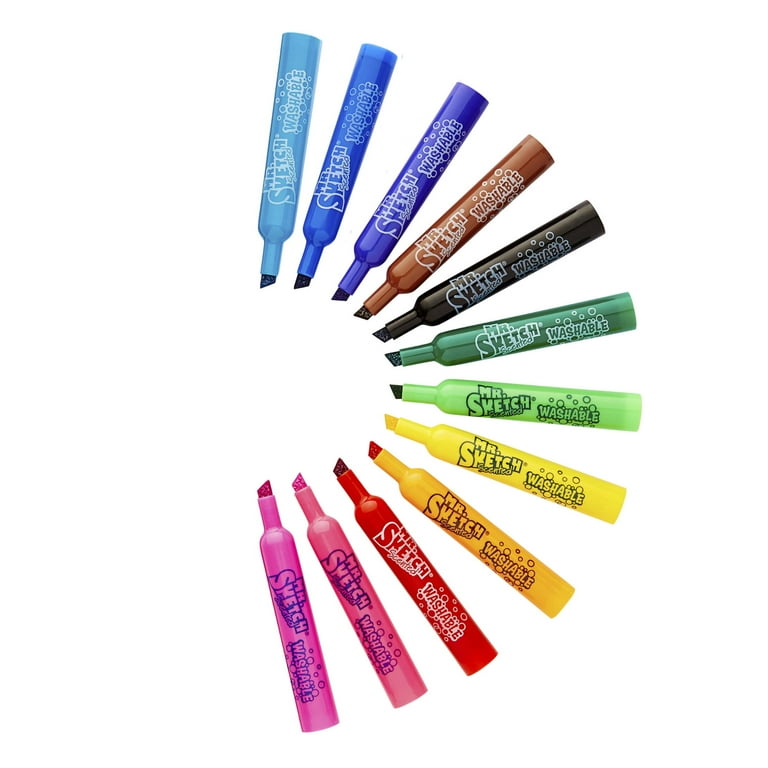 ●MR. SHYSTY Mr. Sketch Scented Washable Markers, Chisel Tip, Assorted