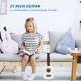 thumbnail image 3 of Mini guitarra acústica de 21 pulgadas, instrumento musical de madera, ideal para principiantes y niños (blanca), 3 of 7