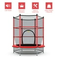 thumbnail image 6 of Topbuy Kids Round Jumping Trampoline Combo Bed Trampoline W/ Safety Enclosure Net Red, 6 of 10