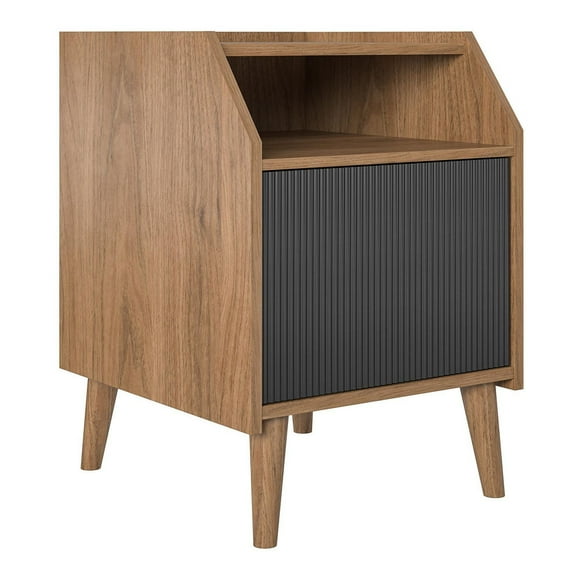 Novogratz Magnolia End Table, Walnut/Black