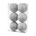 thumbnail image 1 of 6 piezas de bolas navideñas colgantes Macarena para decoración de interiores Plata, 1 of 8