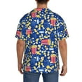 thumbnail image 3 of Pofeuu Cute Popcorn Print Mens Casual Short Sleeve Shirts Beach Summer Spread Collar Pocket Tops Men's Casual Short-sleeved Shirt-Medium, 3 of 5