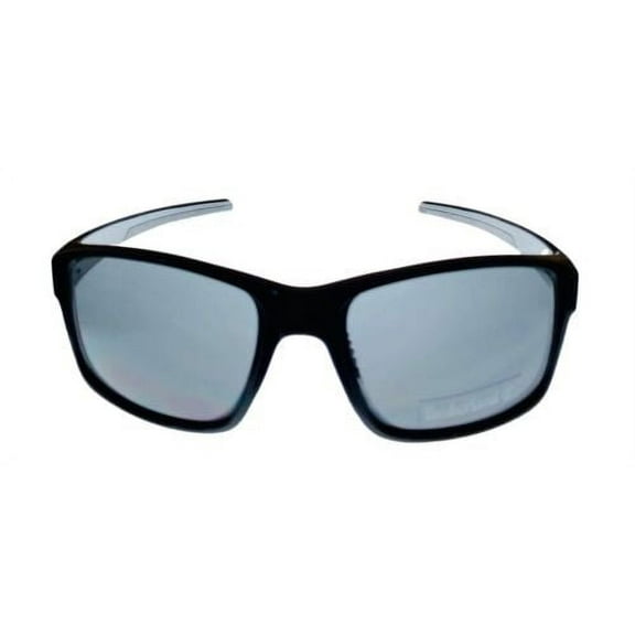 Timberland BLACK Men's Rectangle Plastic Smoke Lens Sunglass