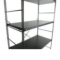thumbnail image 3 of LeisureMod Brentwood Mid-Century Modern Etagere 4 Shelves Bookcase with Black Powder Coated Steel Frame and Melamine Board Shelves Industrial Bookshelf for Living Room and Bedroom (Black), 3 of 13