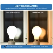 Great Value A19 LED 4.5W (40W Equivalent) Daylight E26 Medium Base Light Bulbs, Dimmable, 4 Pack