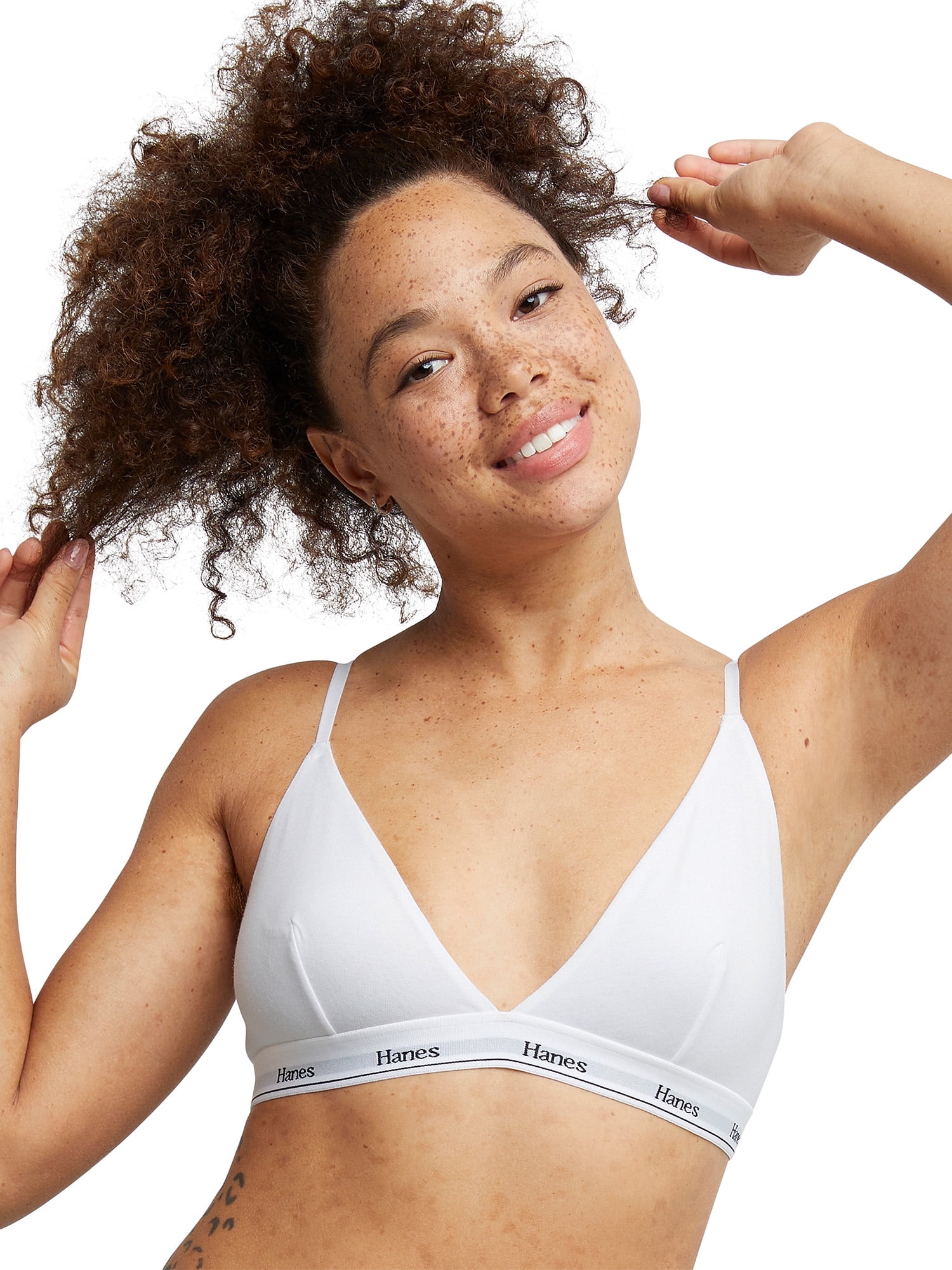 Hanes Originals Women's Stretch Triangle Bra, 2-Pack