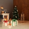 thumbnail image 7 of EWASWON Christmas 3PCS Silver Foldable Christmas Gift Box Lights, LED Luminous Decor with Ribbon, Indoor Outdoor Xmas Tree Yard Decorations, Warm White Lights, 7 of 7