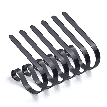 New Arrivals 6PCS Christmas Stocking Holders for Set Black