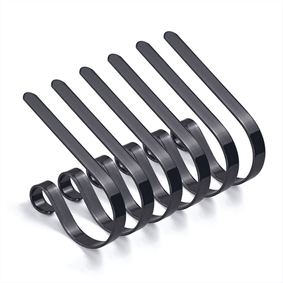 New Arrivals 6PCS Christmas Stocking Holders for Set Black