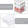 thumbnail image 3 of Smart Design Stackable Set of 4 Refrigerator Bins - 8 x 12 Inch - with Handle - BPA Free Polyethylene - Fridge, Freezer, Pantry Organization - Kitchen - Clear, 3 of 5