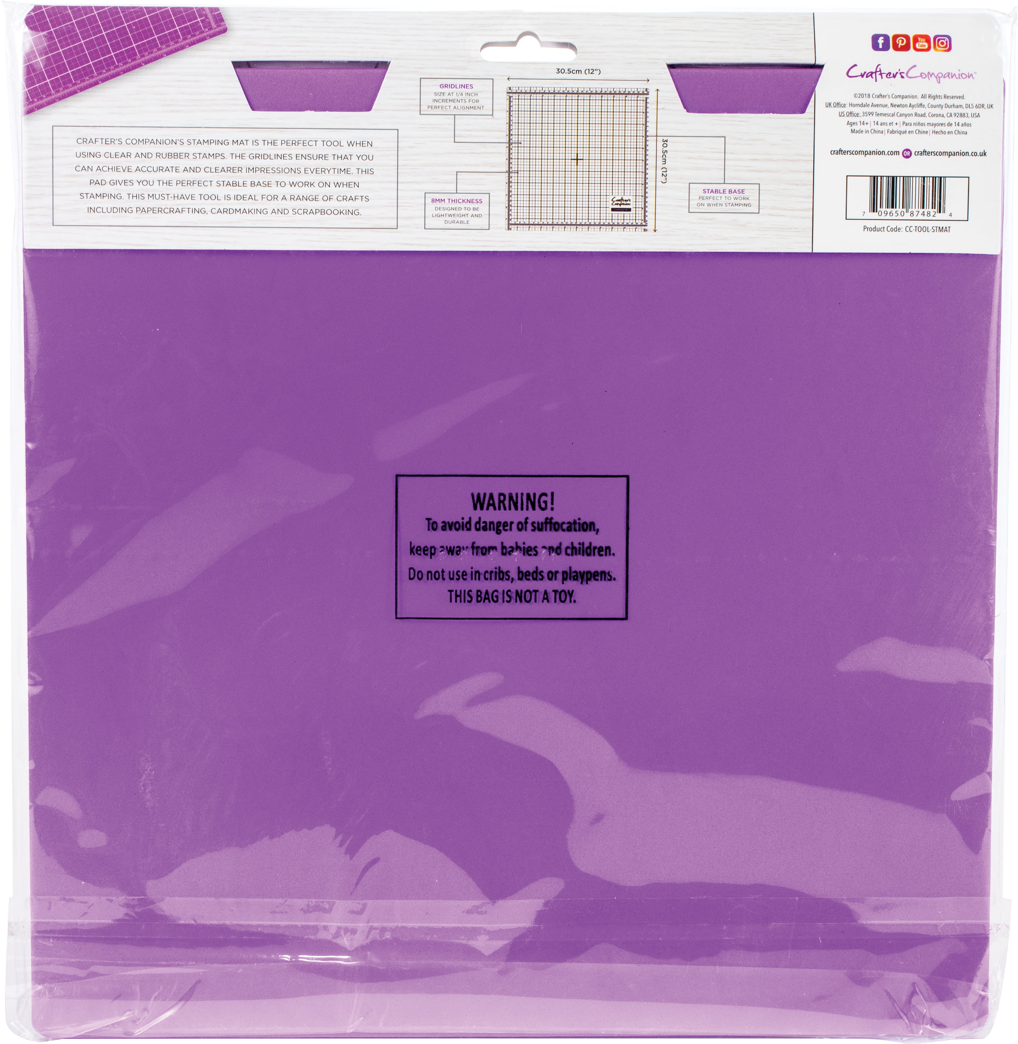 Purple Crafters Companion Crafters Companion-12 x 12 Professional Stamping Mat 12 x 12 