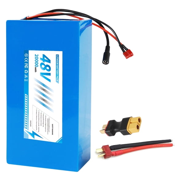 48V 20Ah lithium-ion battery - Suitable for electric bicycles and scooters. Equipped with 30A (BMS), suitable for motors with power ranging from 200 to 1000 watts.