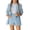 R536/Sky Blue, variant on Vividxx Girls Outfit Set Girls Two Piece Button Down Long Sleeve Short Formal Outfit Kids Fashion Clothing Sets For Girls
