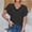 Black Tops, variant on Women Casual Shirts Simple Solid Color Lace V-Neck Flutter Sleeve Blouse Loose Fit Summer Basic Tee Tops Versatile Dailywear