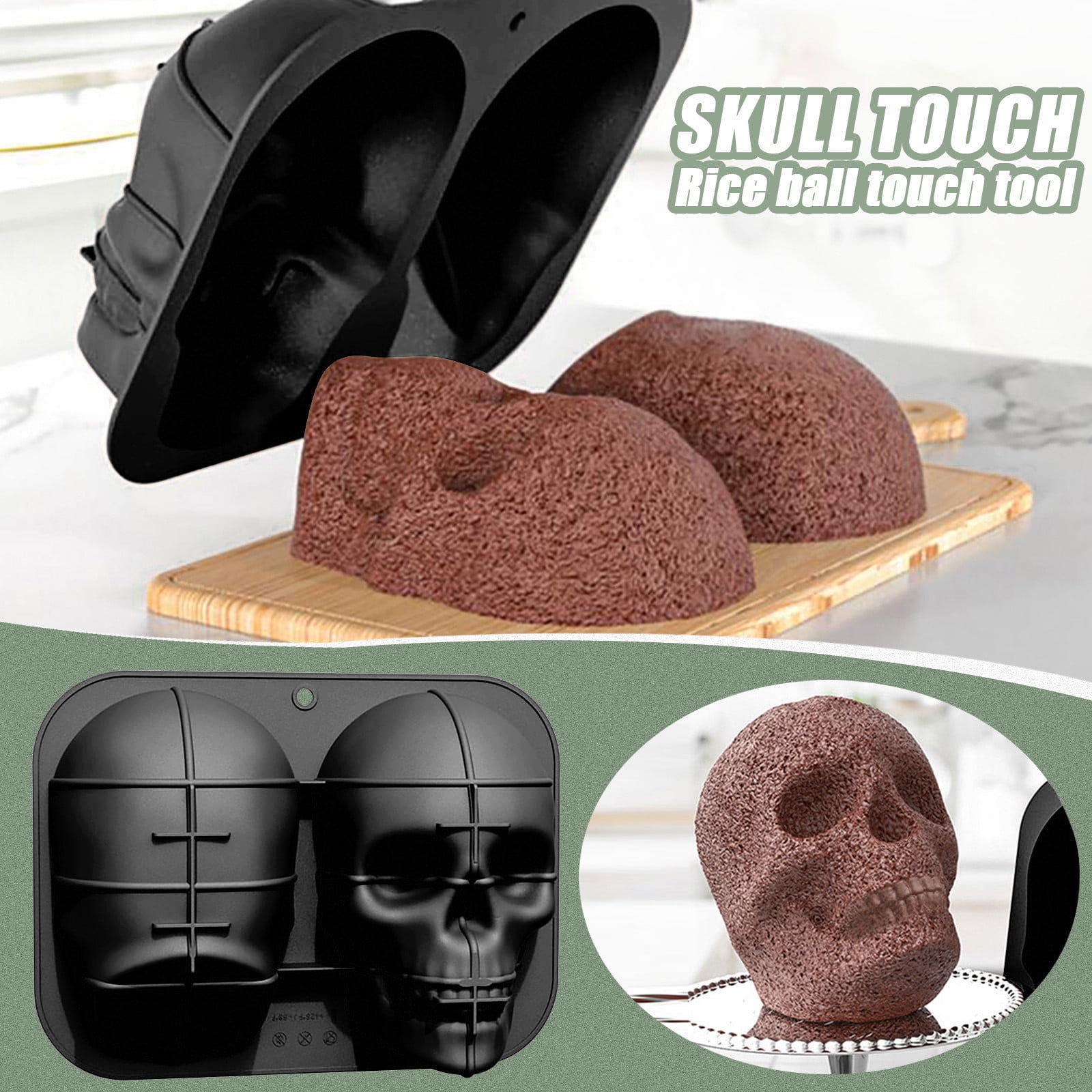 HiLeyJey Large Silicone Cake Mold Skull Cake Mold Baking Pan Skull Mask  Baking Mold - Walmart.com
