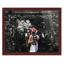 6x12 Frame Brown Picture Frame - Complete Modern Photo Frame Includes UV Acrylic Shatter Guard Front, Acid Free