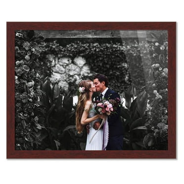 6x12 Frame Brown Picture Frame - Complete Modern Photo Frame Includes UV Acrylic Shatter Guard Front, Acid Free