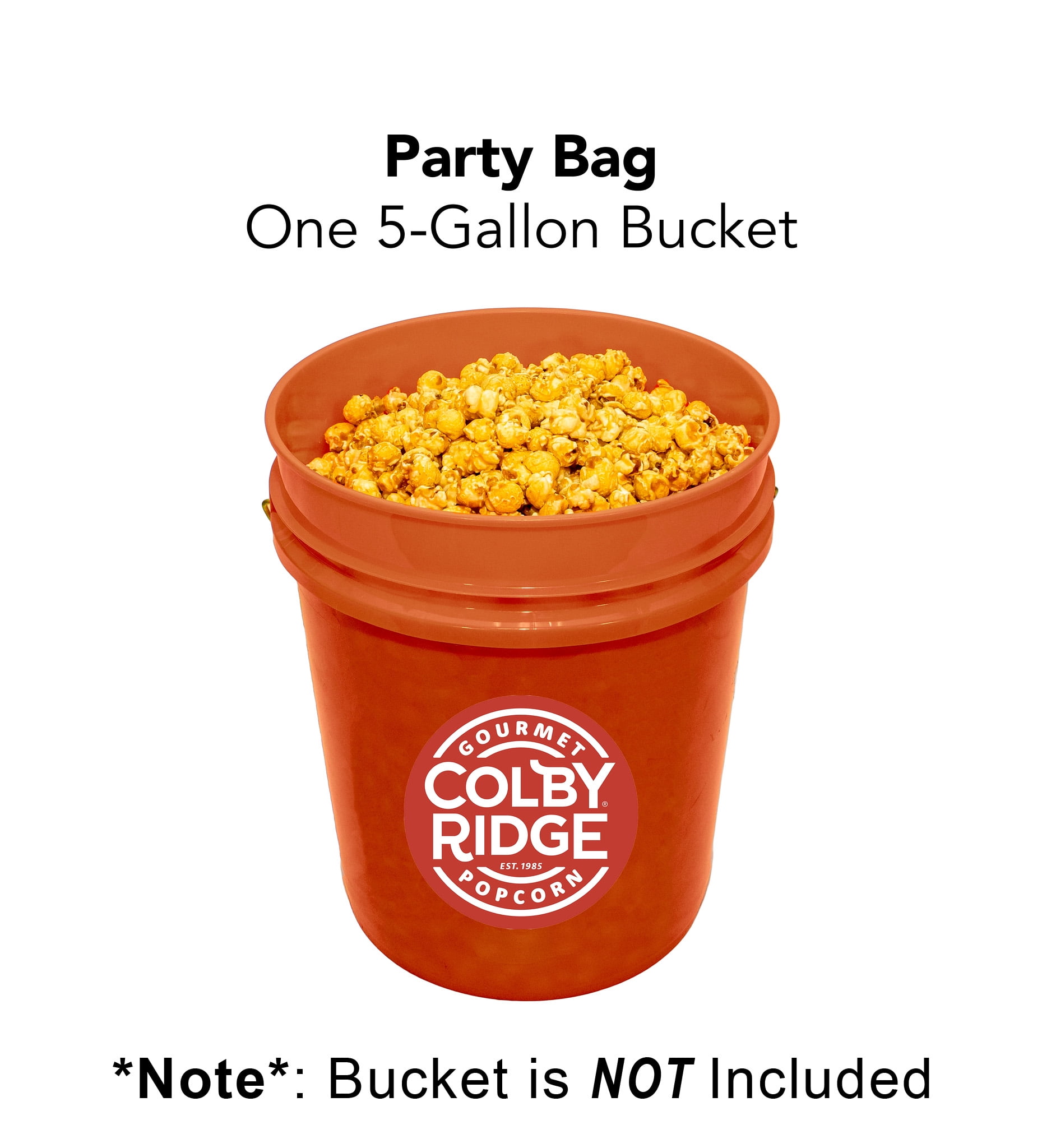 Colby Ridge Holiday Gourmet Craft Popped Gluten Free Popcorn Bulk Sized Large Gift Bags (Bulk 5 Gal. 80 Cups)