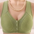 thumbnail image 2 of PEASKJP Women's Front Closure Bra Full Coverage Lace Plus Size Compression Unlined Bras with Underwire, Green 40, 2 of 5