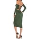 thumbnail image 3 of Blusa y Falda Irfora Mujeres sexy de dos piezas con hombros descubiertos Top corto de manga larga con espalda descubierta Falda Bodycon Pencil Set Irfora Blusa y Falda, 3 of 7