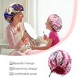 thumbnail image 4 of Qarigey Sleep Bonnet Extra Large Sleeping Hat Doble capa con cordón con buena elasticidad Turbante para el cabello Suministros para la cabeza Sombreros vino rojo Qarigey AP009761-03, 4 of 6